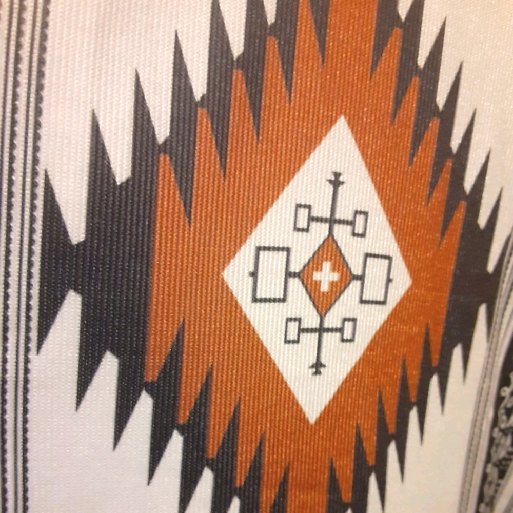 Aztec Pointed Hem Jacket - 2x - image 1